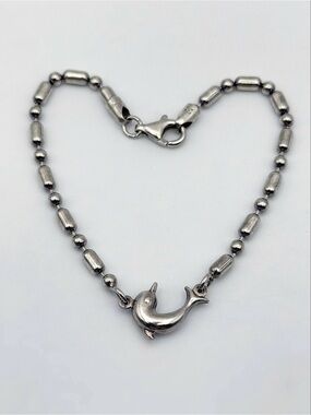 925 Sterling Silver Ocean Dolphin bracelet 8”